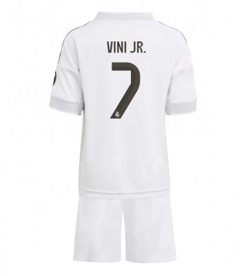 Real Madrid Vinicius Junior #7 Hjemmebanetrøje Børn 2025-26 Kortærmet (+ Korte bukser)